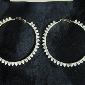 Beaded Boho Large Hoop Earrings